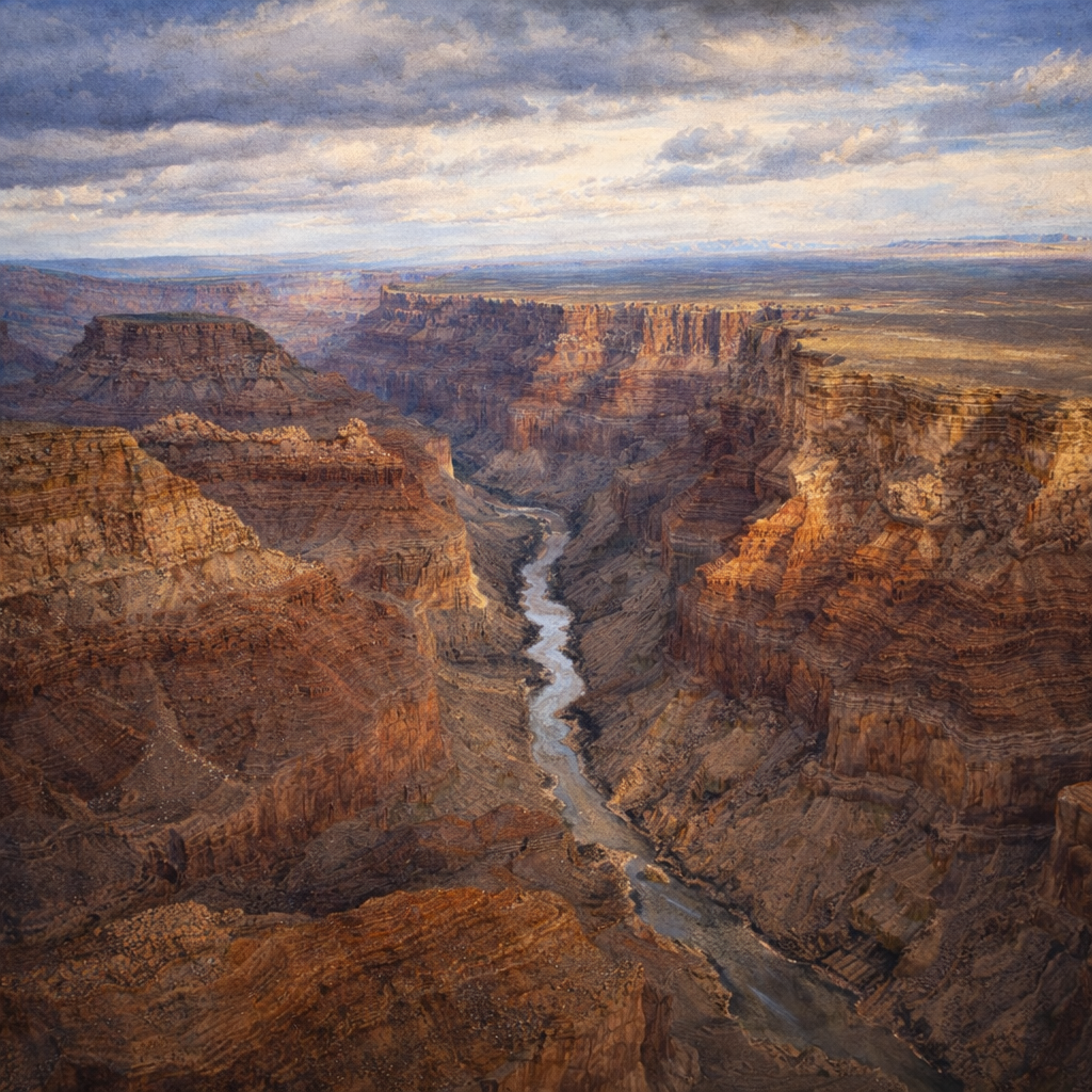 Illustrated graphic of Grand Canyon National Park from the McSenderson US National Parks scratch-off map