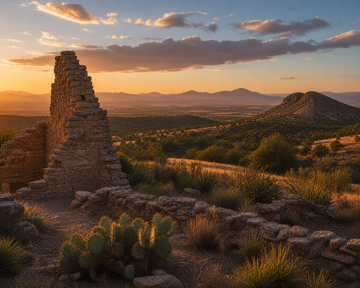 Illustrated graphic of Coronado National Memorial from the McSenderson Arizona Outdoor Adventure scratch-off map