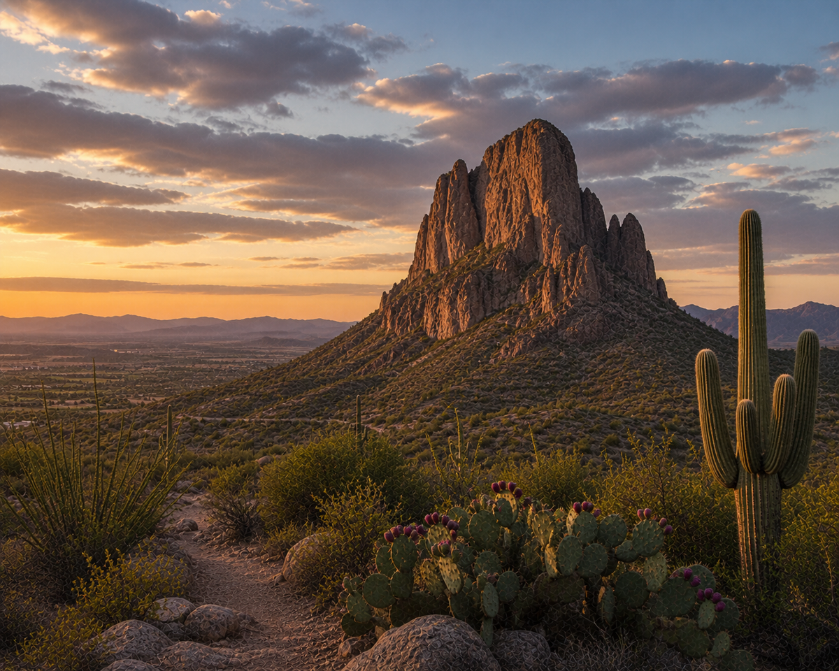 Illustrated graphic of Picacho Peak State Park from the McSenderson Arizona Outdoor Adventure map