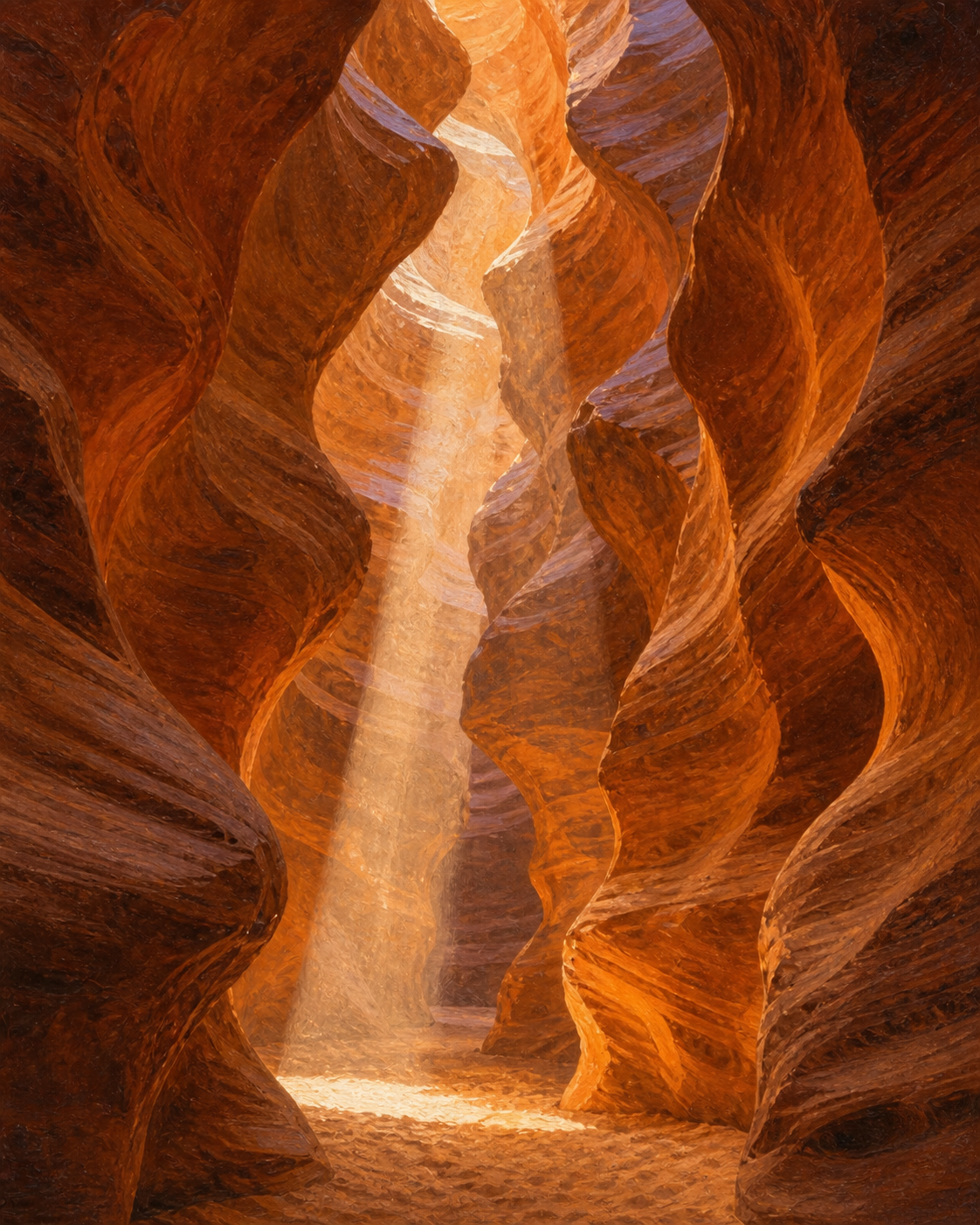 Map illustration of Antelope Canyon slot canyon, Page, Arizona