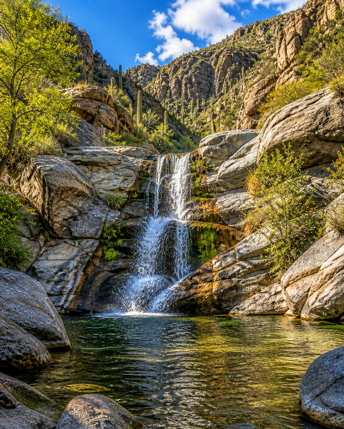 Illustrated graphic of Sabino Canyon from the McSenderson Arizona Outdoor Adventure map