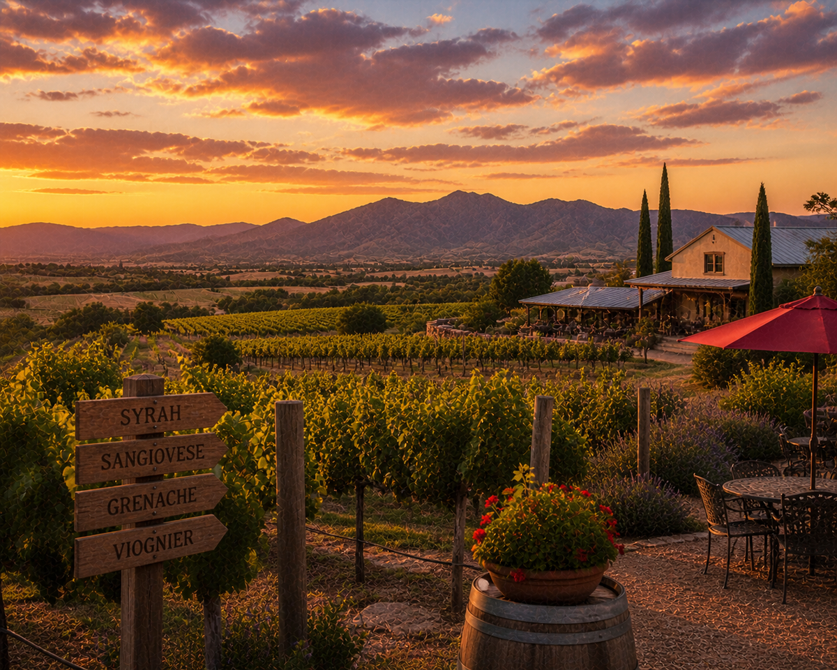 Illustrated graphic of Sonoita Wine Country from the McSenderson Arizona Outdoor Adventure scratch-off map