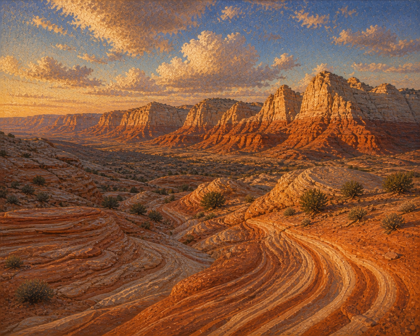 Illustrated graphic of Vermilion Cliffs from the McSenderson Arizona Outdoor Adventure scratch-off map