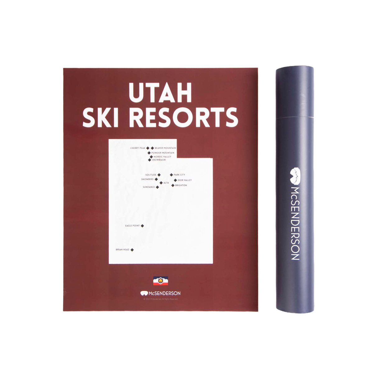 Utah Ski Resorts Scratch-Off Map