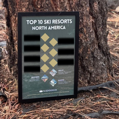 Top 10 Ski Resorts Scratch Off Poster North America [Pre Order Ships November 10]
