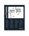 Top 50 Colorado Public Golf Courses Scratch- Off Map