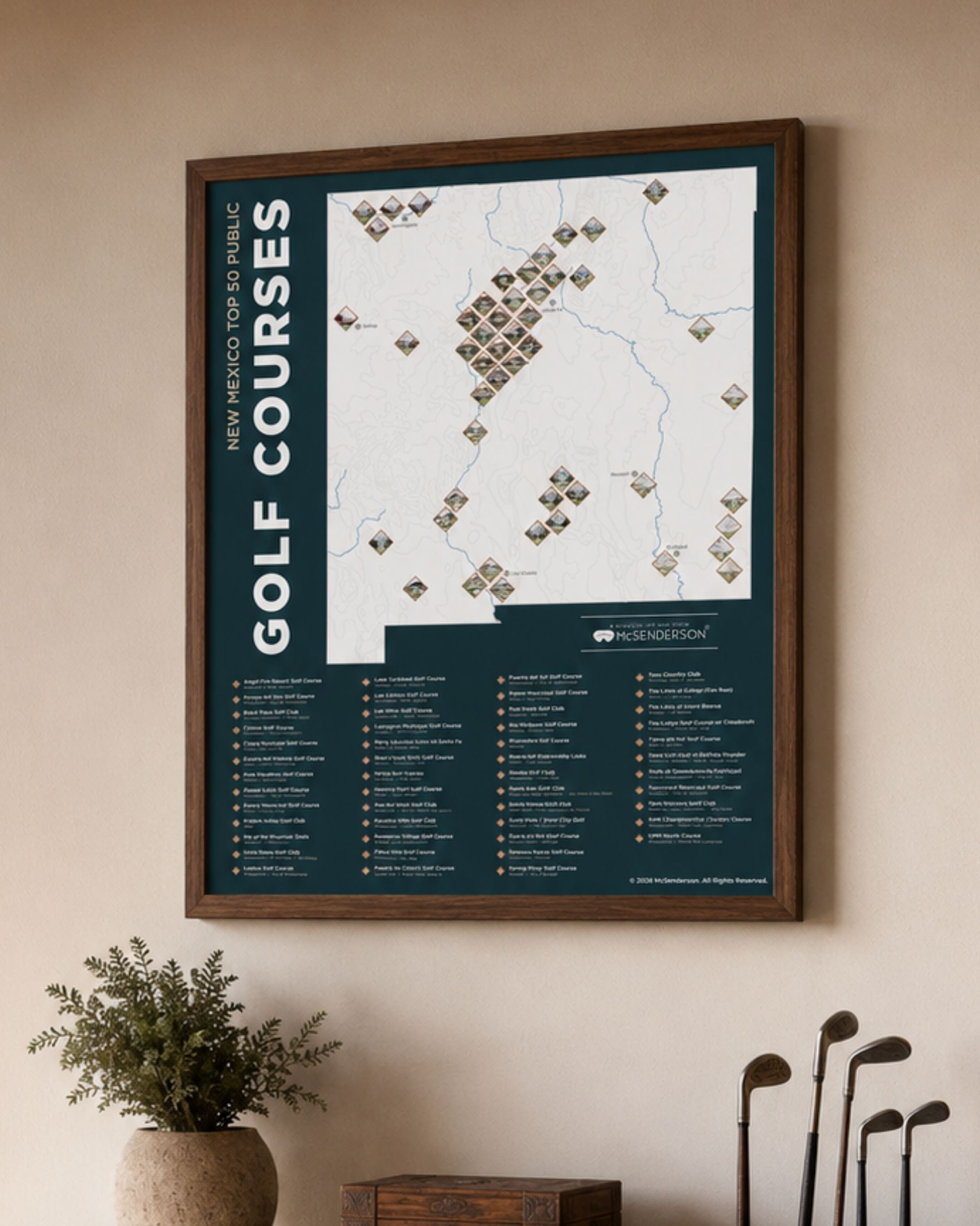 [PREORDER] Top 50 New Mexico Public Golf Courses Scratch-Off Poster