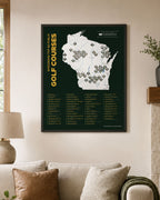 Top 50 Wisconsin Public Golf Courses Scratch-Off Map