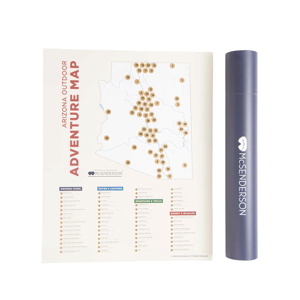 Arizona Outdoor Adventure Scratch-Off Map