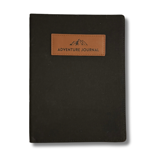 Adventure Journal – Canvas and Vegan Leather Refillable Travel Notebook (80 Pages)