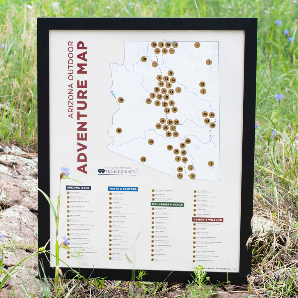 Arizona Outdoor Adventure Scratch-Off Map