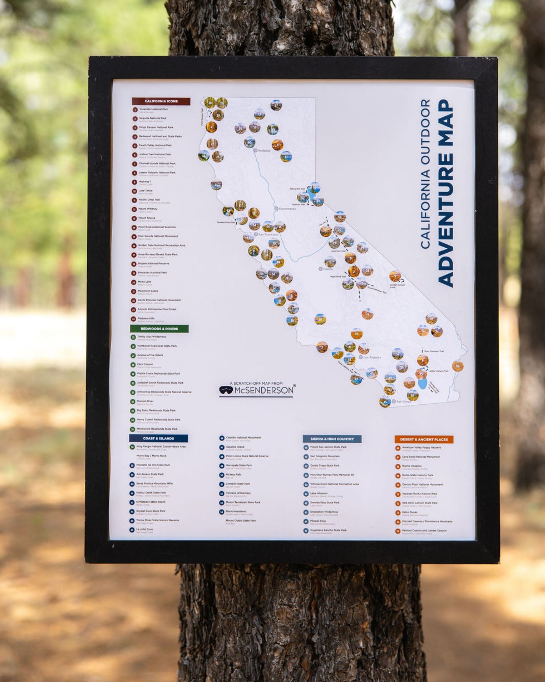 California Outdoor Adventure Scratch-Off Map