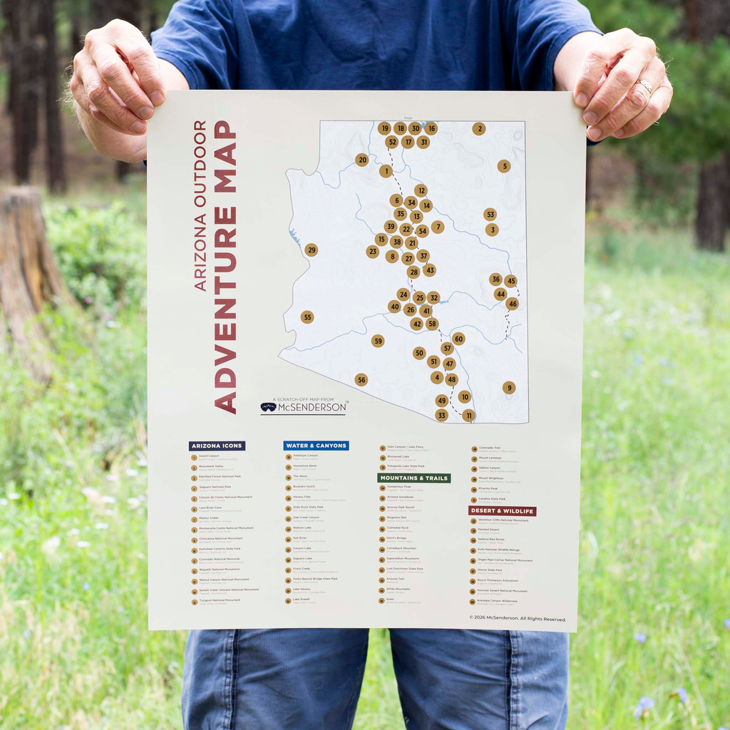 Arizona Outdoor Adventure Scratch-Off Map