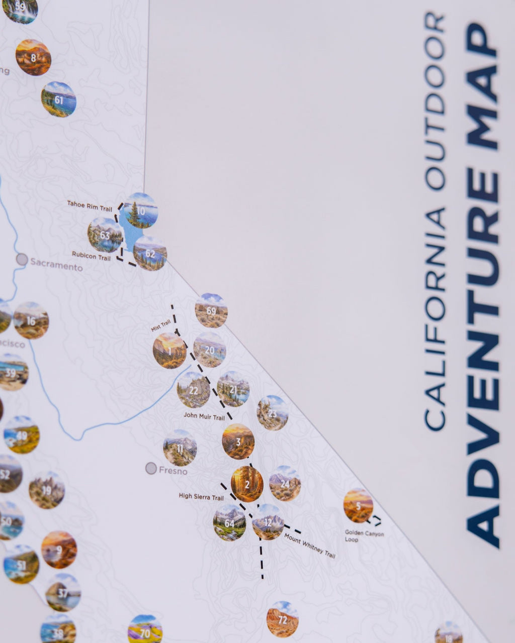 California Outdoor Adventure Scratch-Off Map
