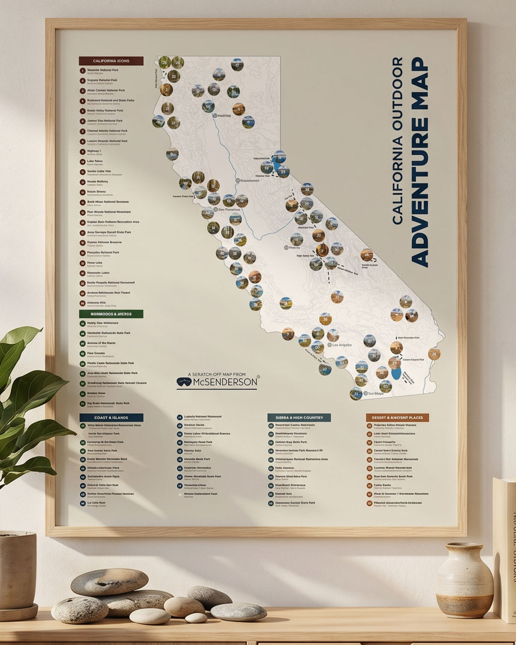 California Outdoor Adventure Scratch-Off Map