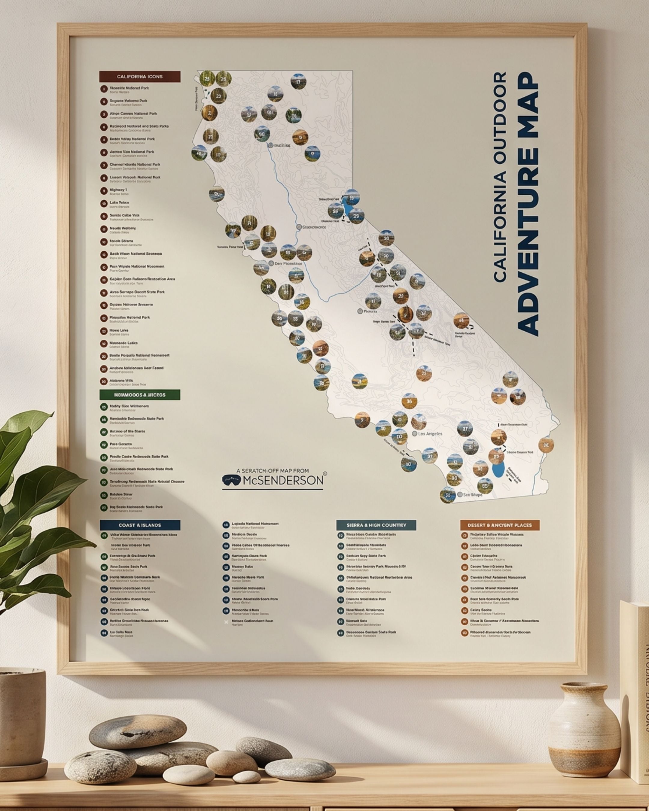 California Outdoor Adventure Scratch-Off Map