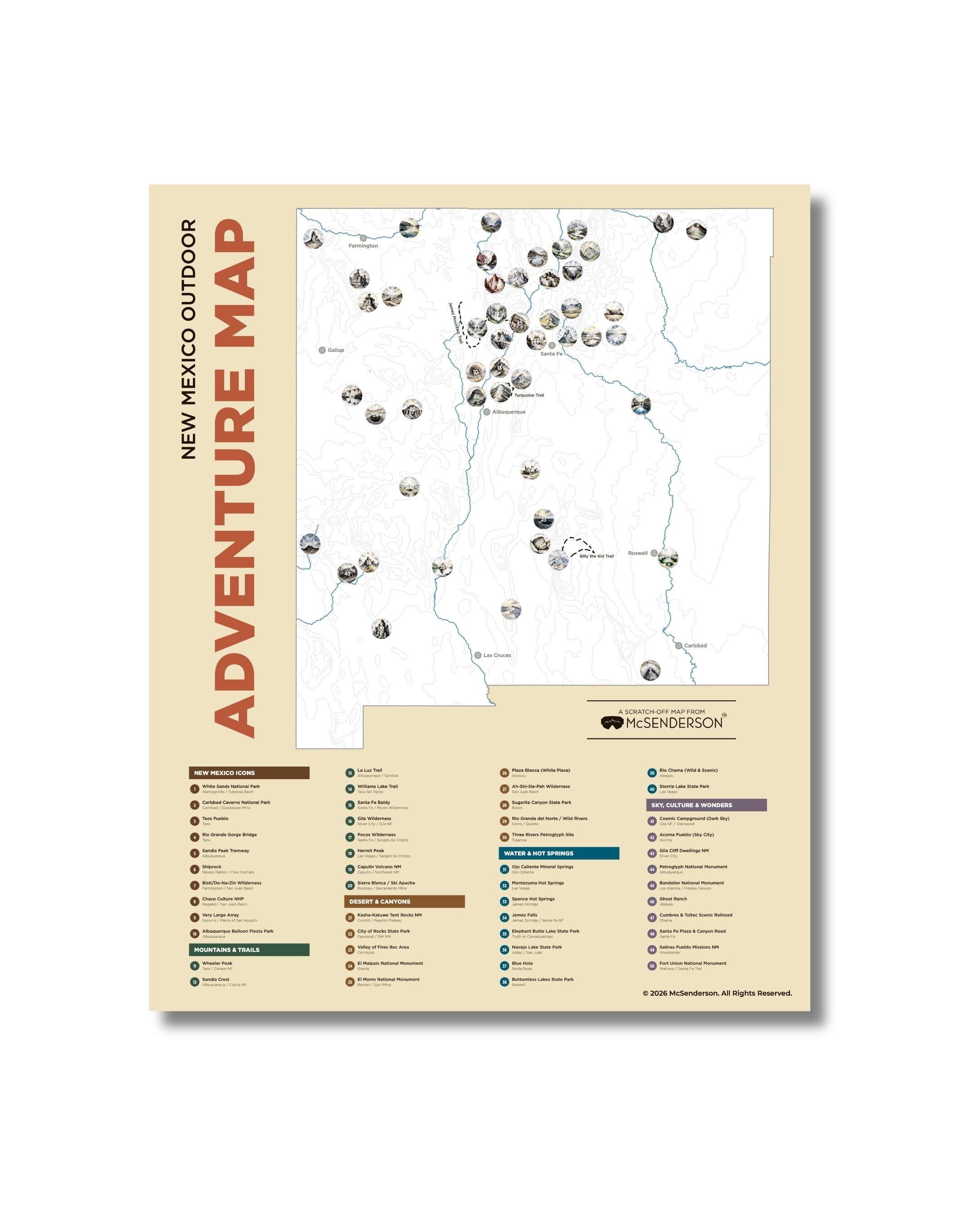 [PREORDER] New Mexico Outdoor Adventure Scratch-Off Poster
