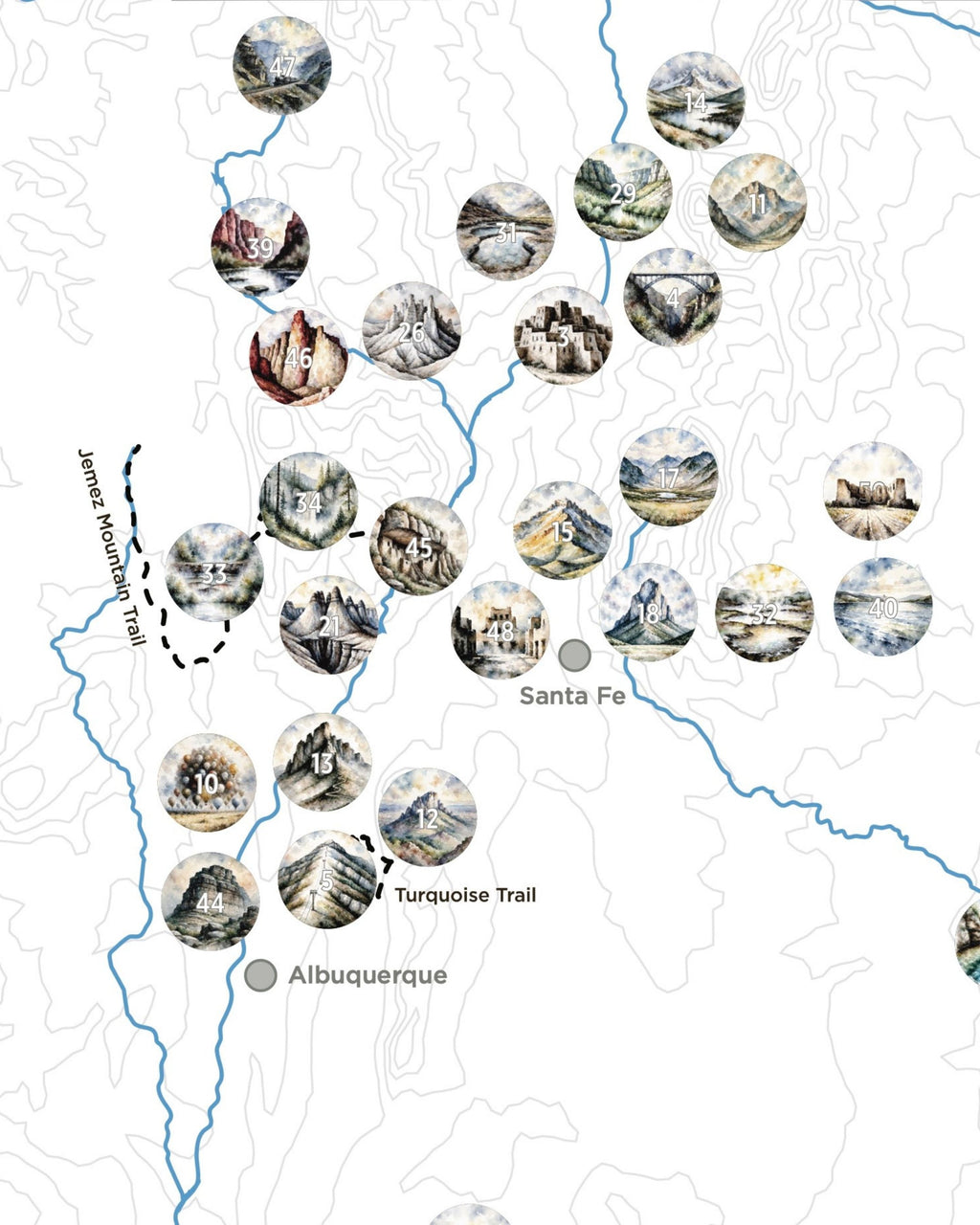 New Mexico Outdoor Adventure Scratch-Off Map
