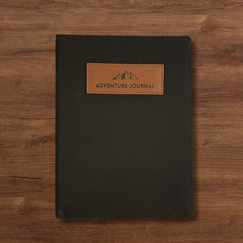 Adventure Journal – Canvas and Vegan Leather Refillable Travel Notebook (100 Pages)