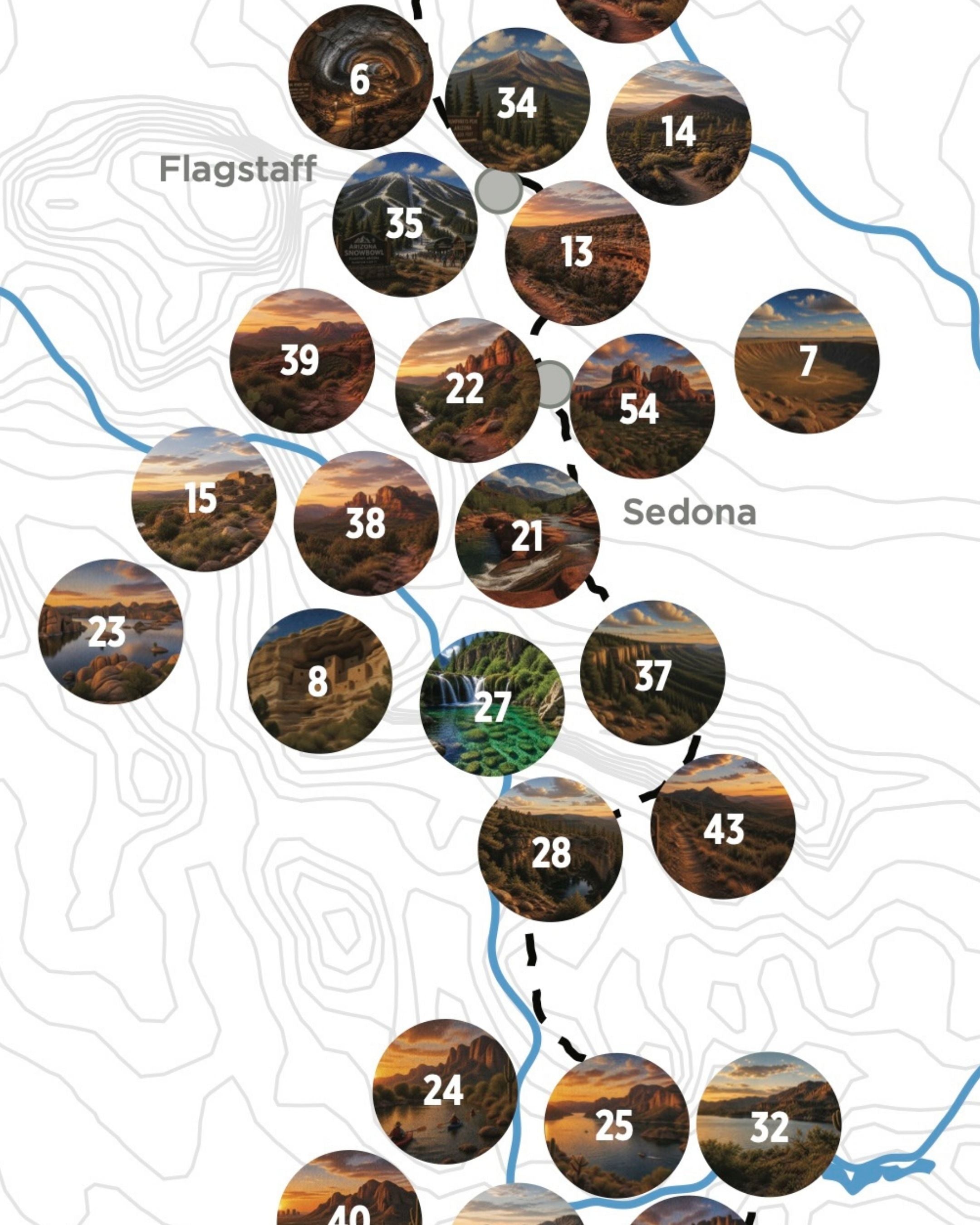 Arizona Outdoor Adventure Scratch- Off Map