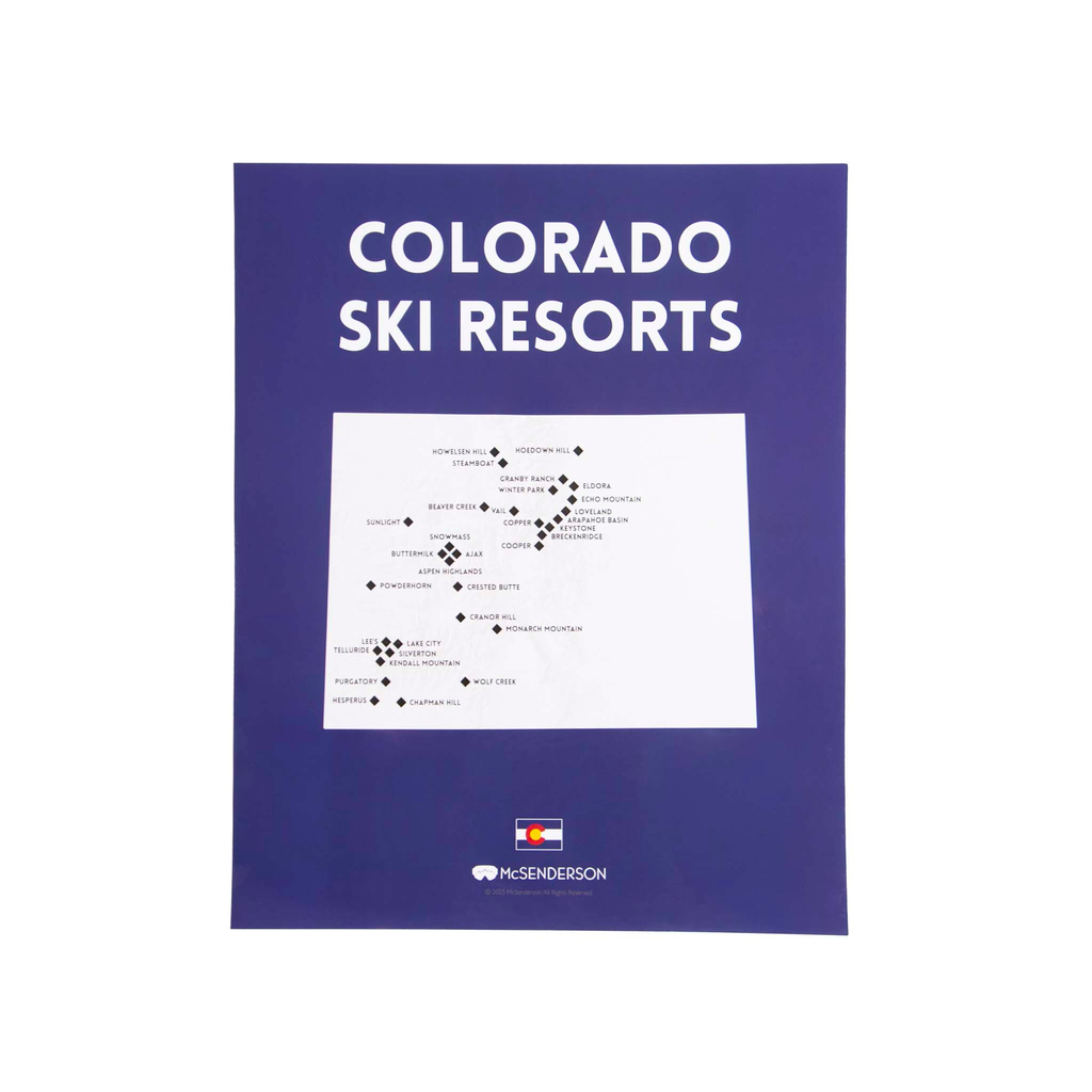 Colorado Ski Resorts Scratch-Off Map