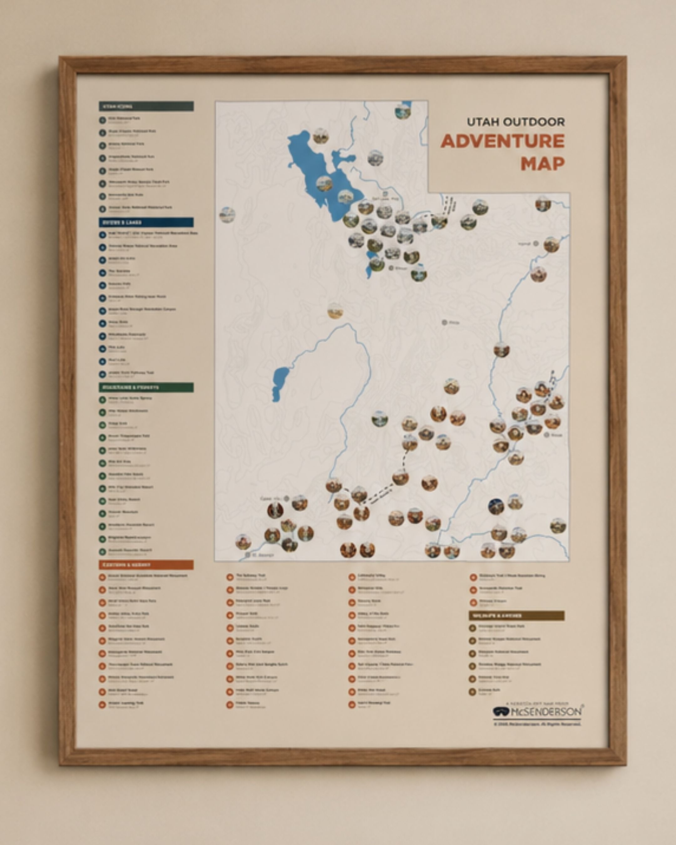 Utah Outdoor Adventure Scratch-Off Map