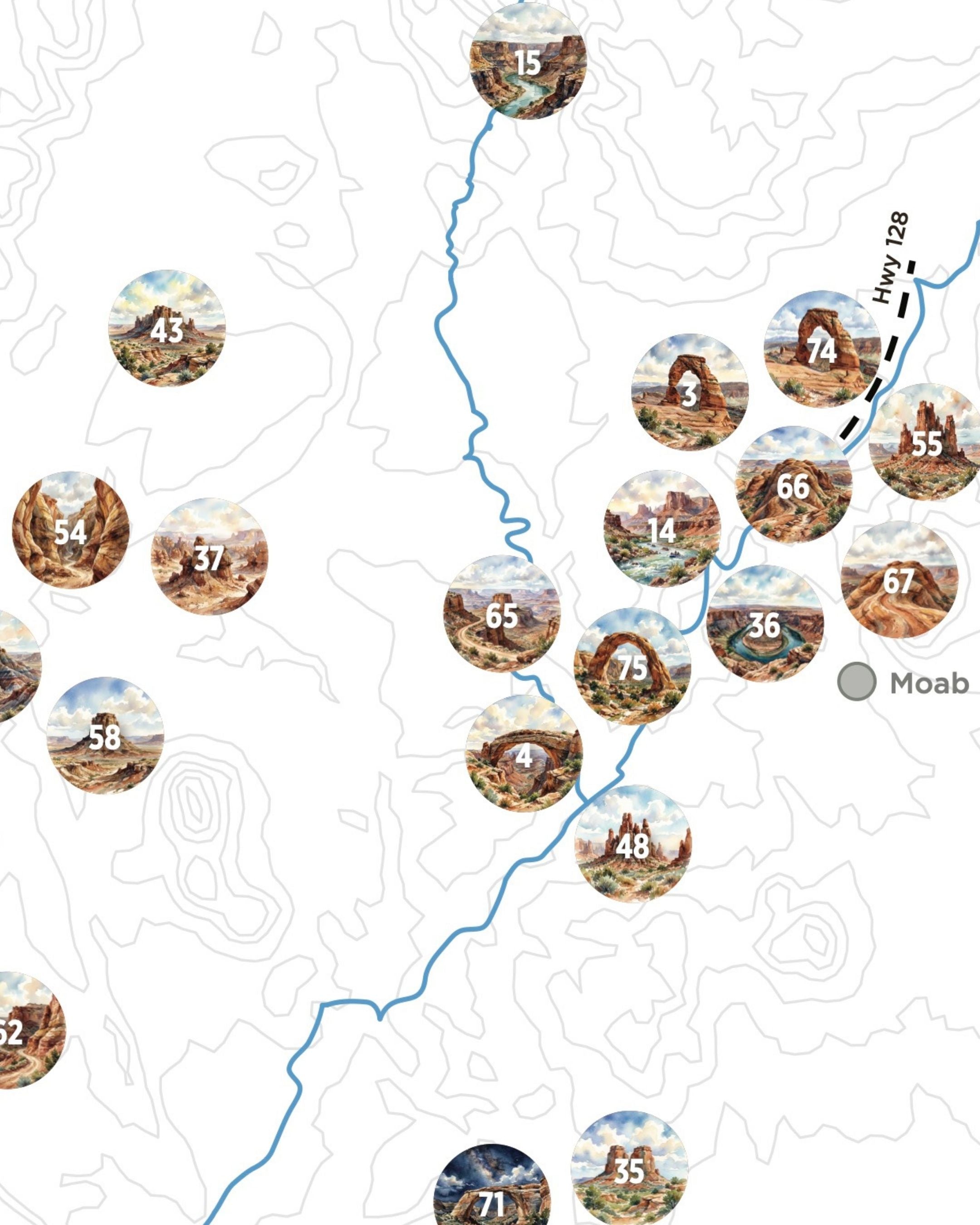 Utah Outdoor Adventure Scratch-Off Map