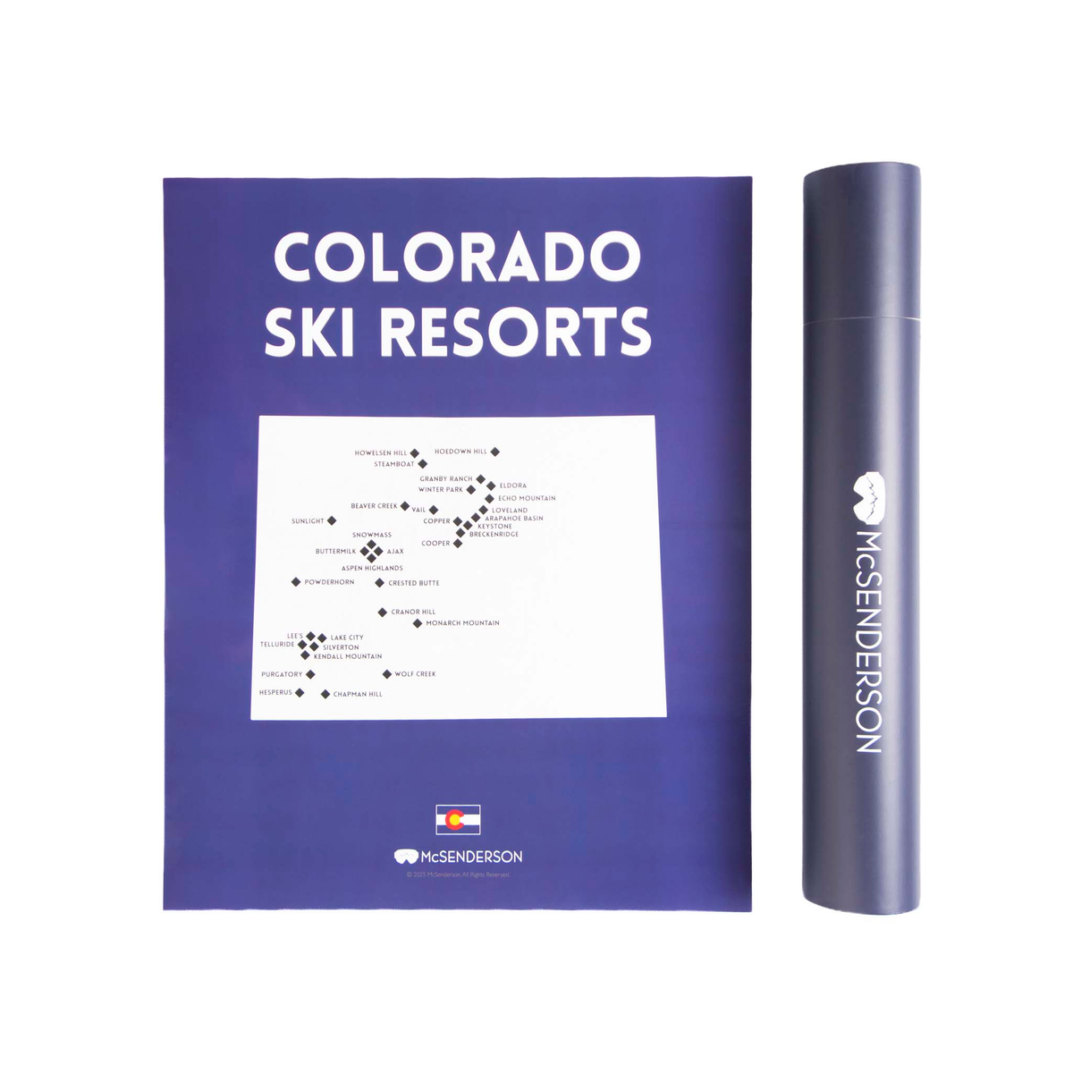 Colorado Ski Resorts Scratch-Off Map