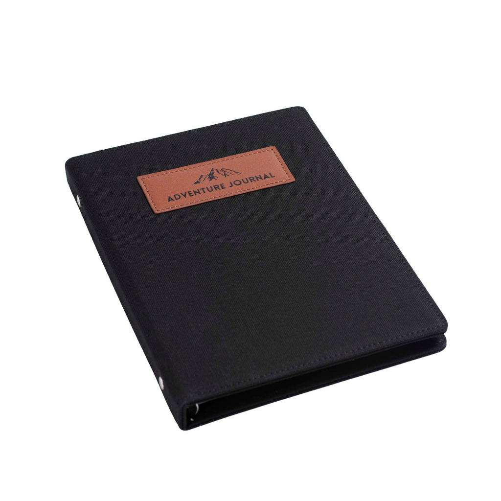 Adventure Journal – Canvas and Vegan Leather Refillable Travel Notebook (80 Pages)