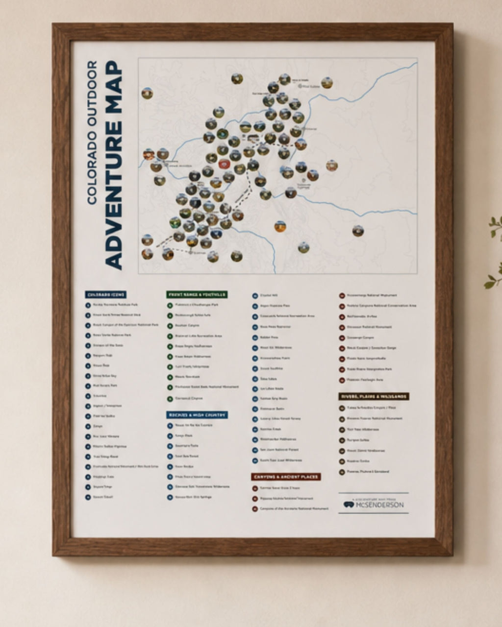 Colorado Outdoor Adventure Scratch-Off Adventure Map