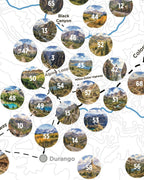 Colorado Outdoor Adventure Scratch-Off Adventure Map
