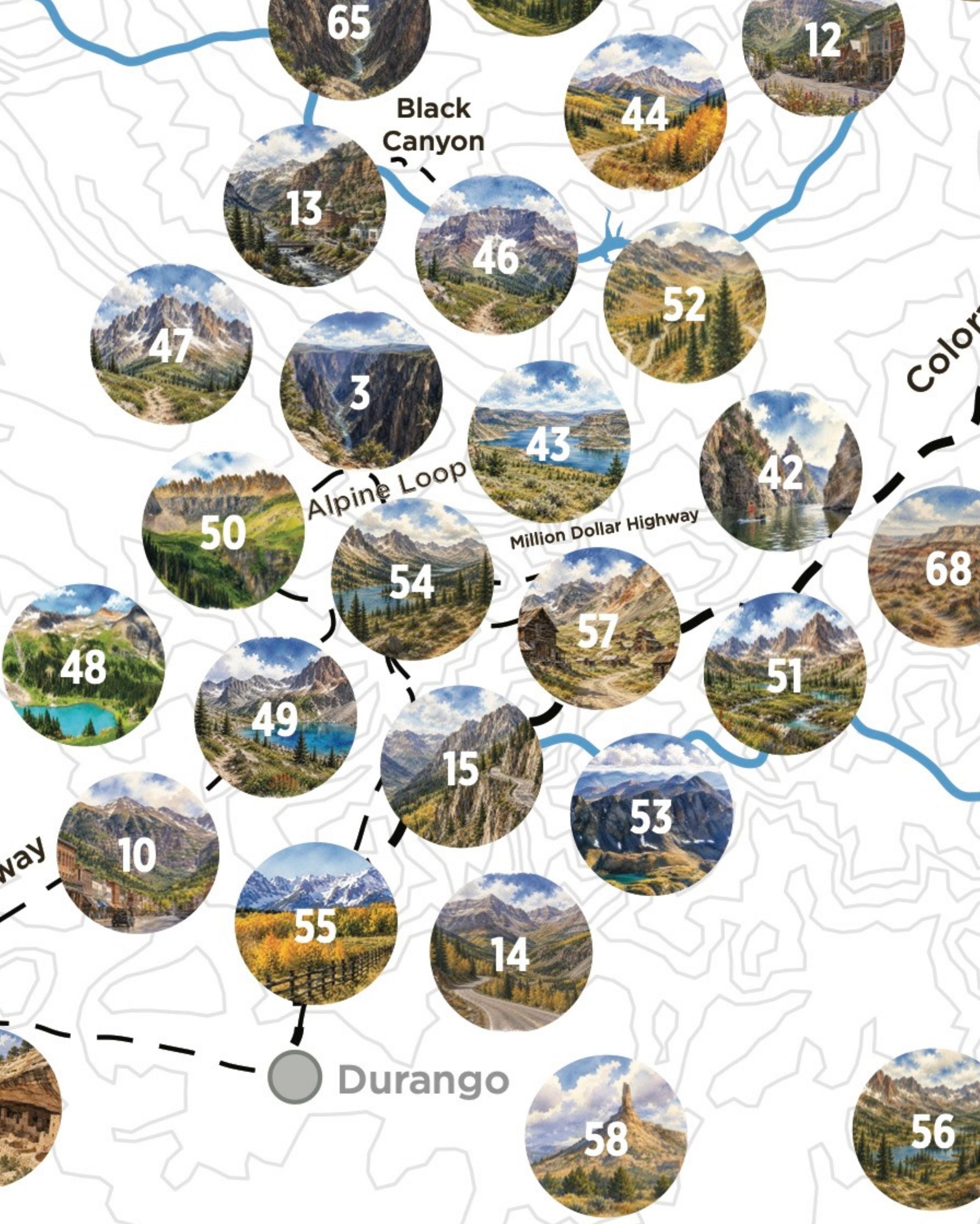 Colorado Outdoor Adventure Scratch-Off Adventure Map