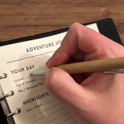 Adventure Journal – Canvas and Vegan Leather Refillable Travel Notebook (100 Pages)