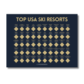 Top 50 USA Ski Resorts Scratch- Off Poster - Horizontal