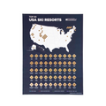 Top 50 USA Ski Resorts Scratch-Off Map