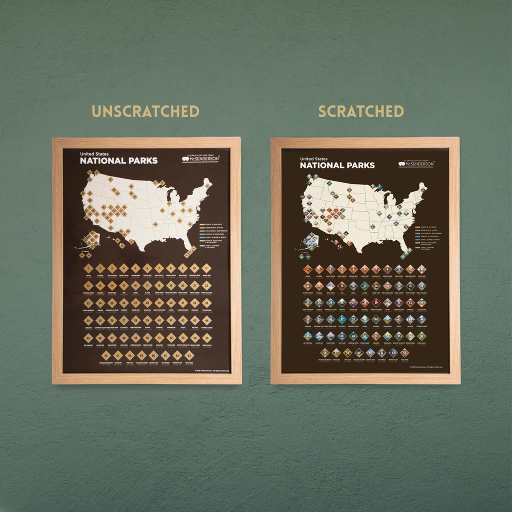 US National Parks Scratch-Off Map