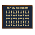 Top 50 USA Ski Resorts Scratch- Off Poster - Horizontal