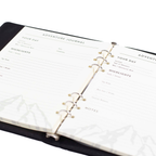 Adventure Journal – Canvas and Vegan Leather Refillable Travel Notebook (80 Pages)