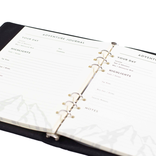 Adventure Journal – Canvas and Vegan Leather Refillable Travel Notebook (80 Pages)