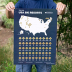Top 50 USA Ski Resorts Scratch-Off Map