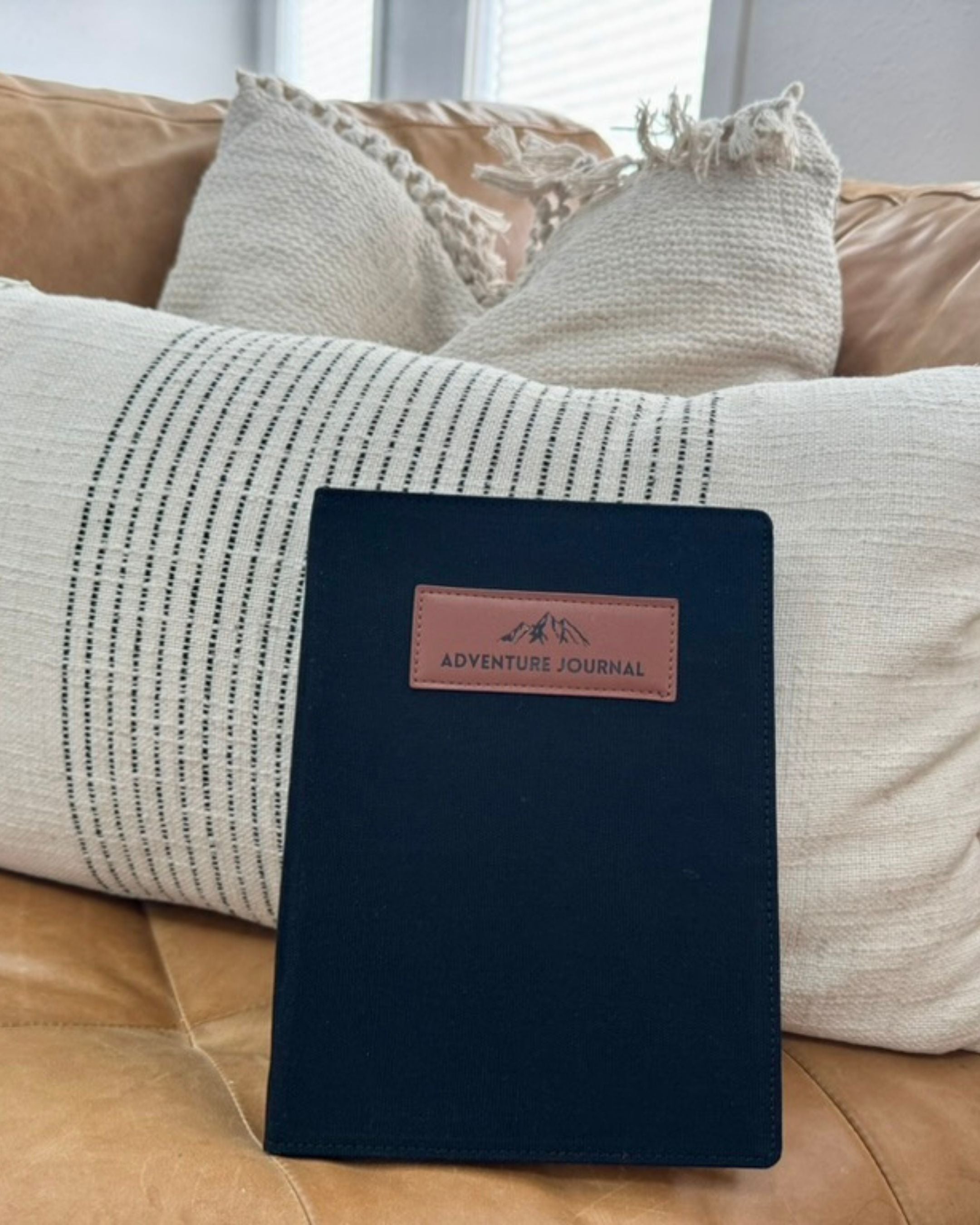 Adventure Journal – Canvas and Vegan Leather Refillable Travel Notebook (80 Pages)