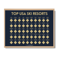 Top 50 USA Ski Resorts Scratch- Off Poster - Horizontal