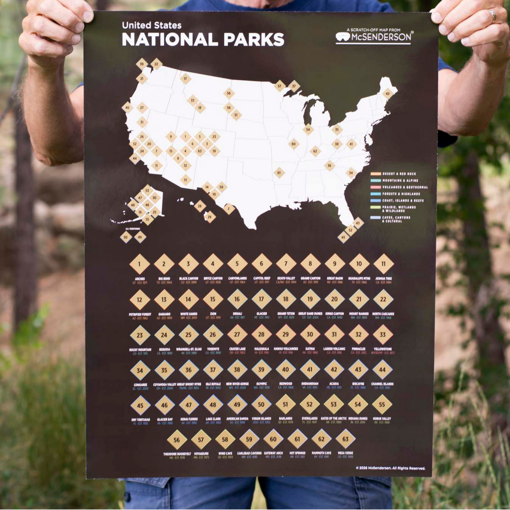 US National Parks Scratch-Off Map