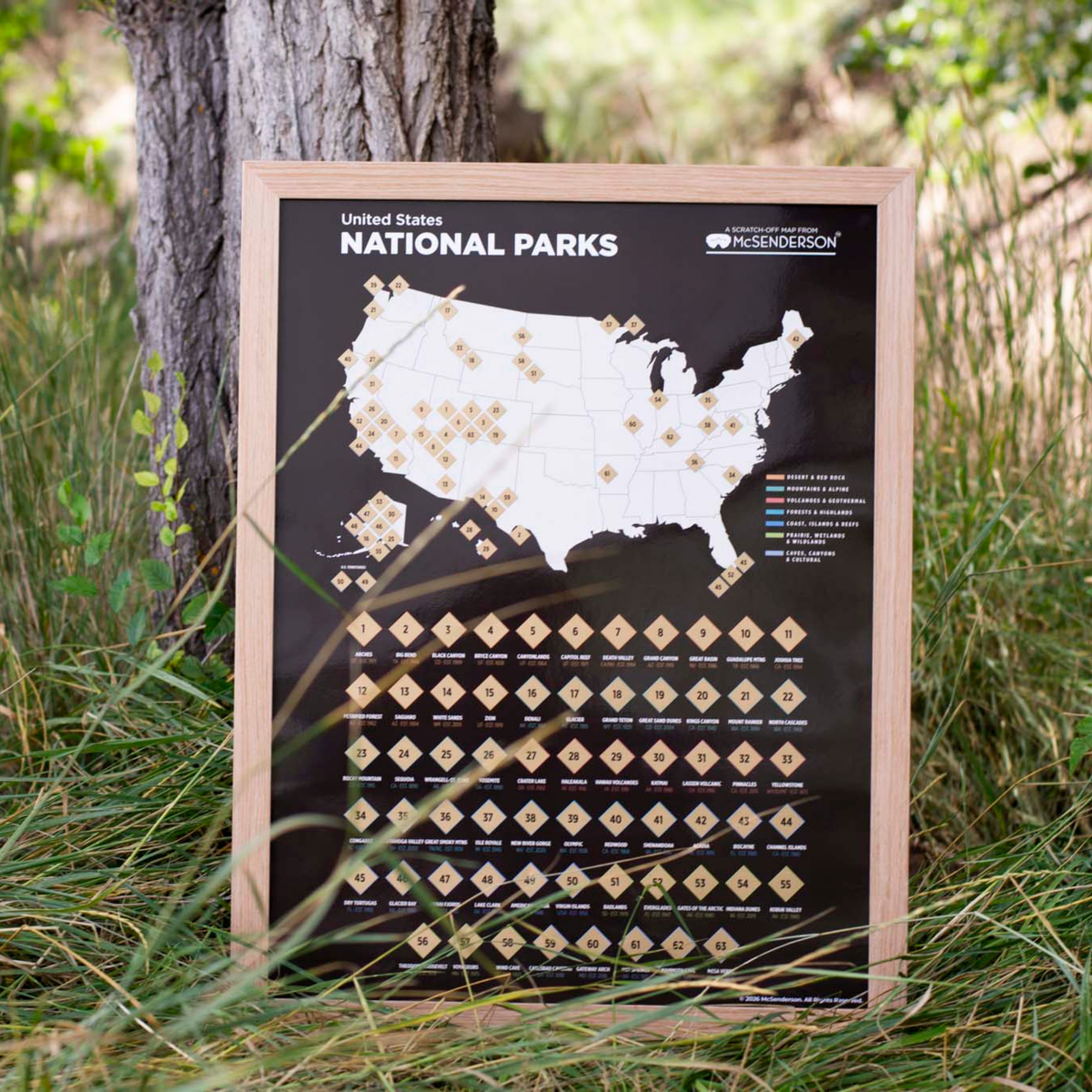 US National Parks Scratch-Off Map