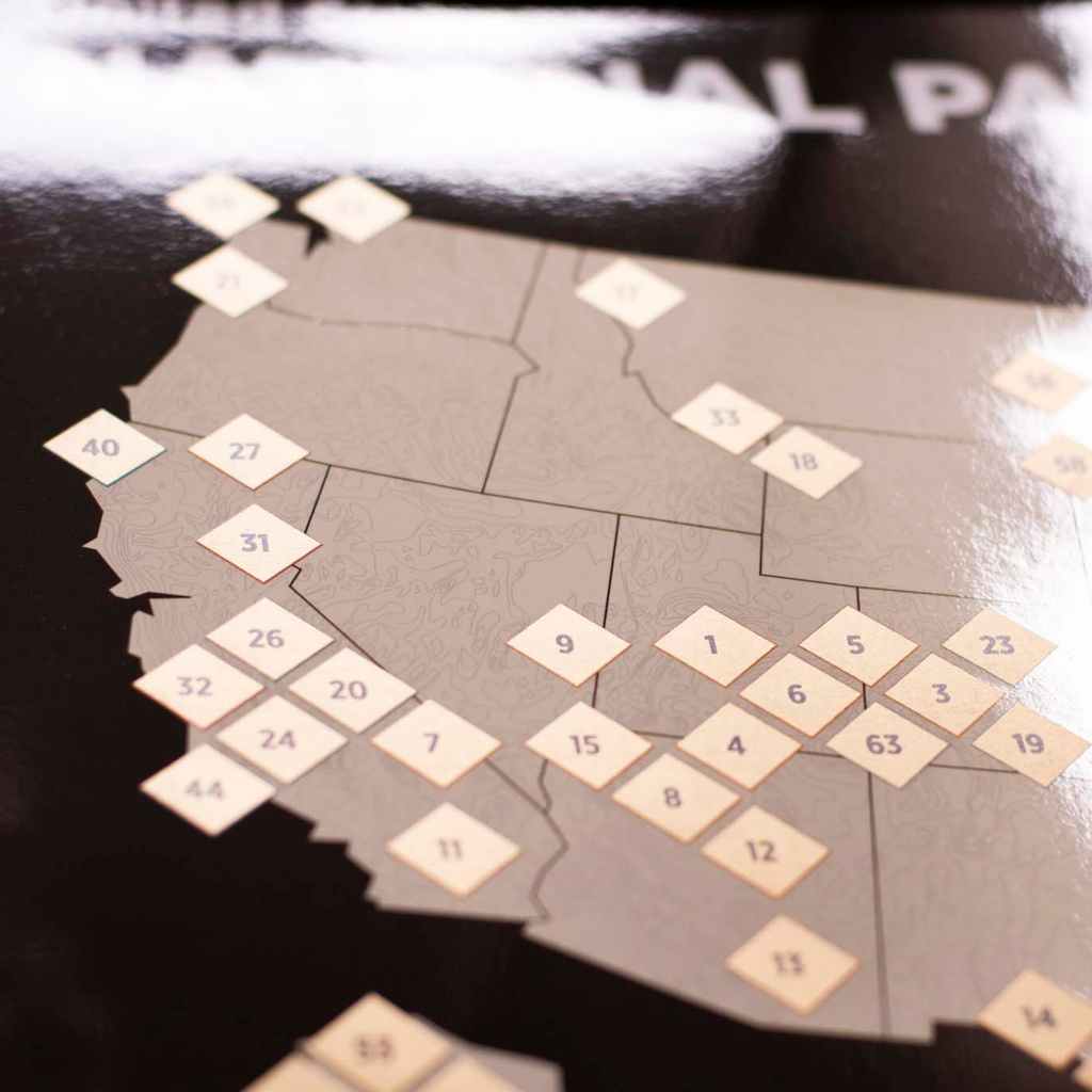 US National Parks Scratch-Off Map