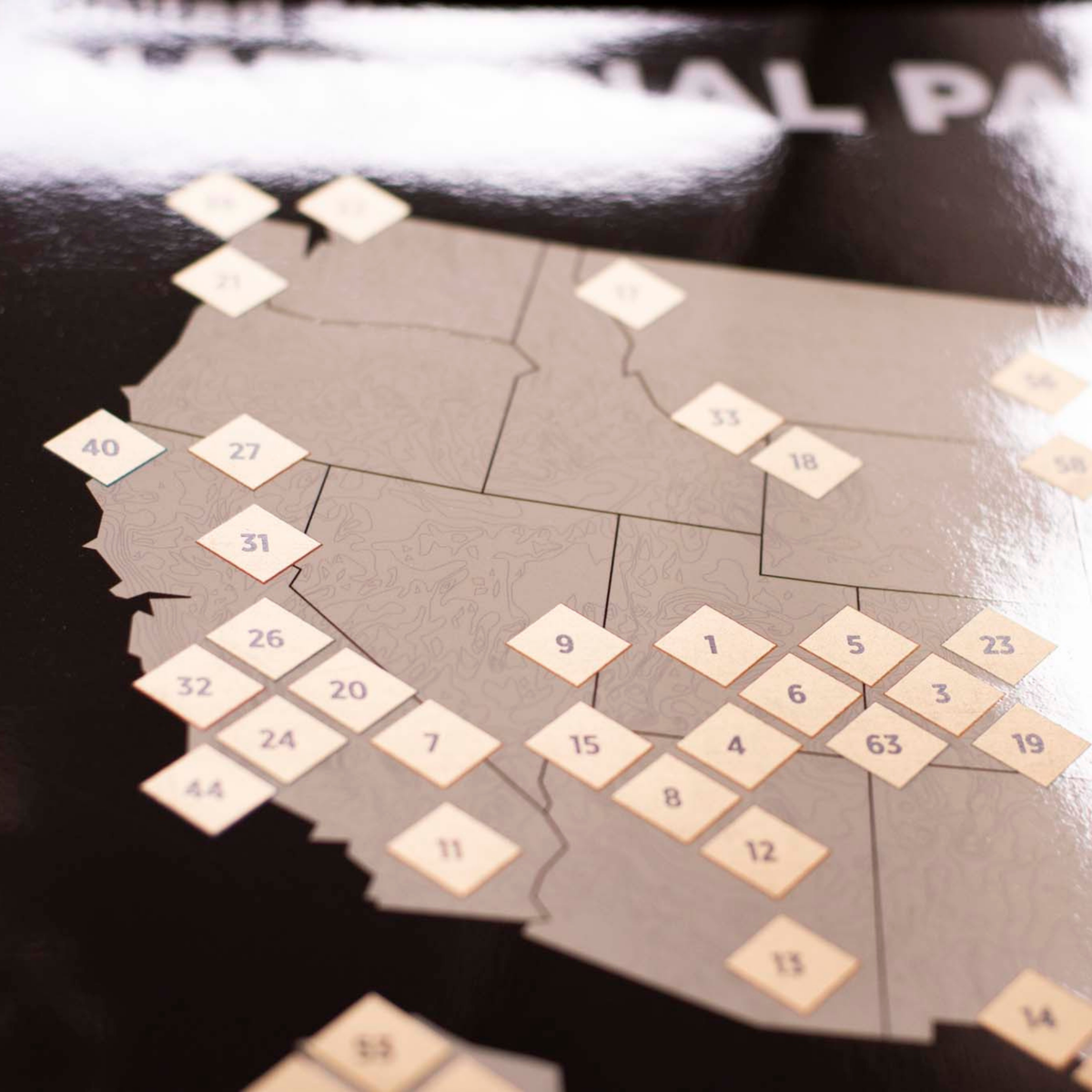 US National Parks Scratch-Off Map