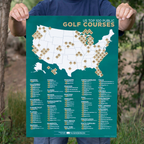 Top 100 US Public Golf Courses Scratch-Off Map