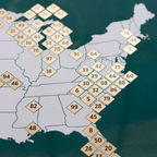 Top 100 US Public Golf Courses Scratch-Off Map