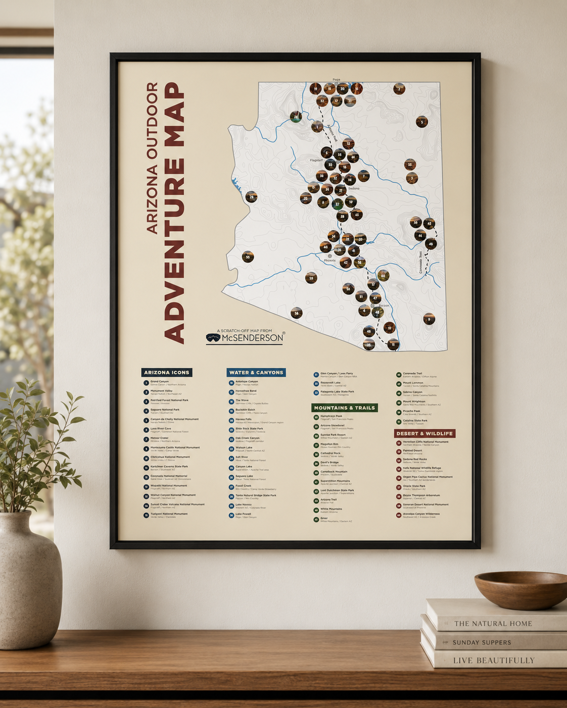 AZ Outdoor Map- Framed Presale