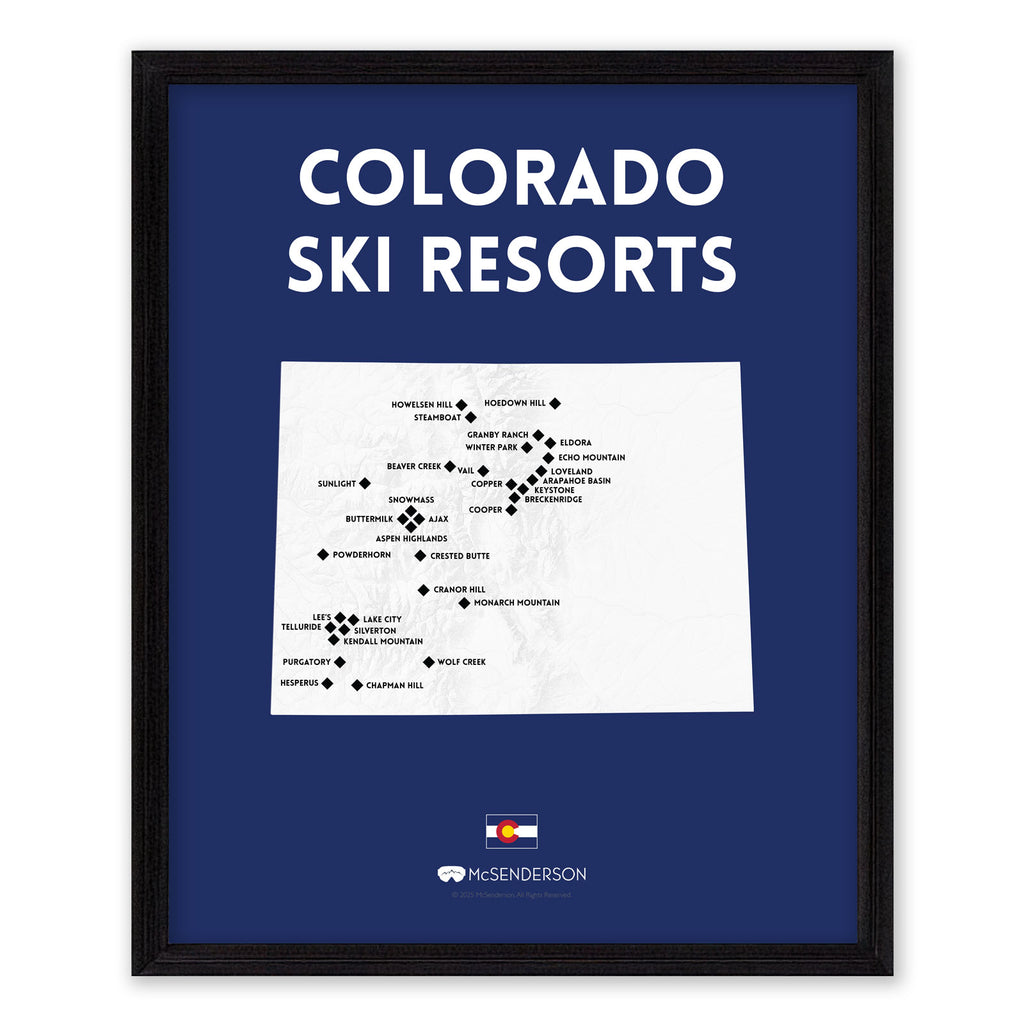 Colorado Ski Resorts Scratch-Off Map